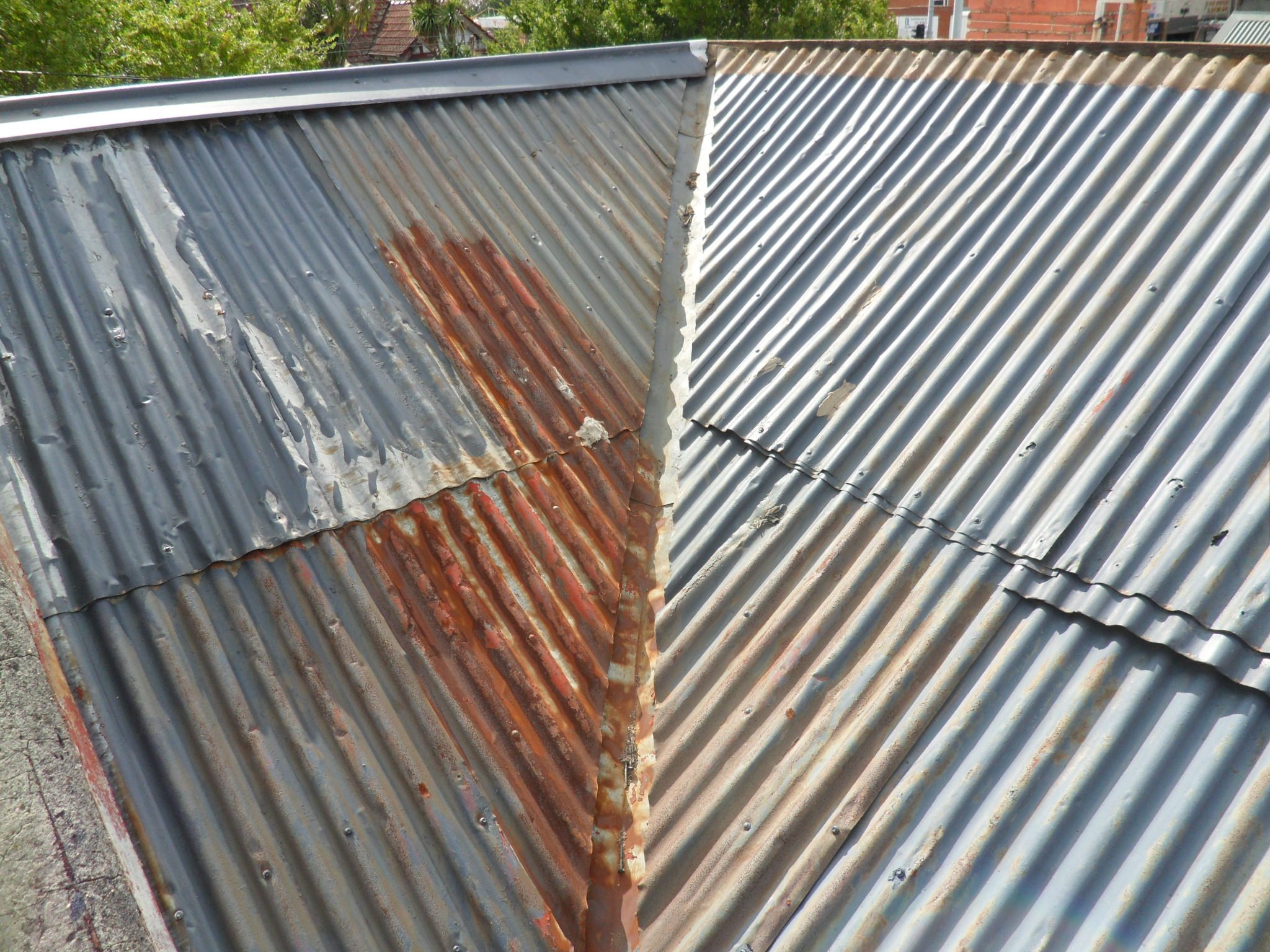 Rusted metal roof