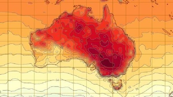 Metal Roofing - Brisbane - Heatwave Safety and Survival. Australian heat wave map